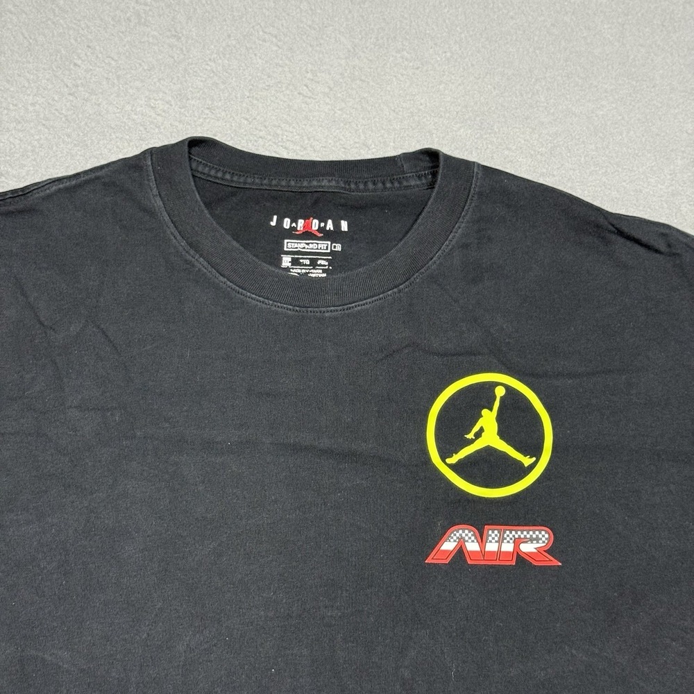Jordan Air Nitro T Shirt Mens 2XL Black Jumpman 23 Racing Graphic Tee Streetwear